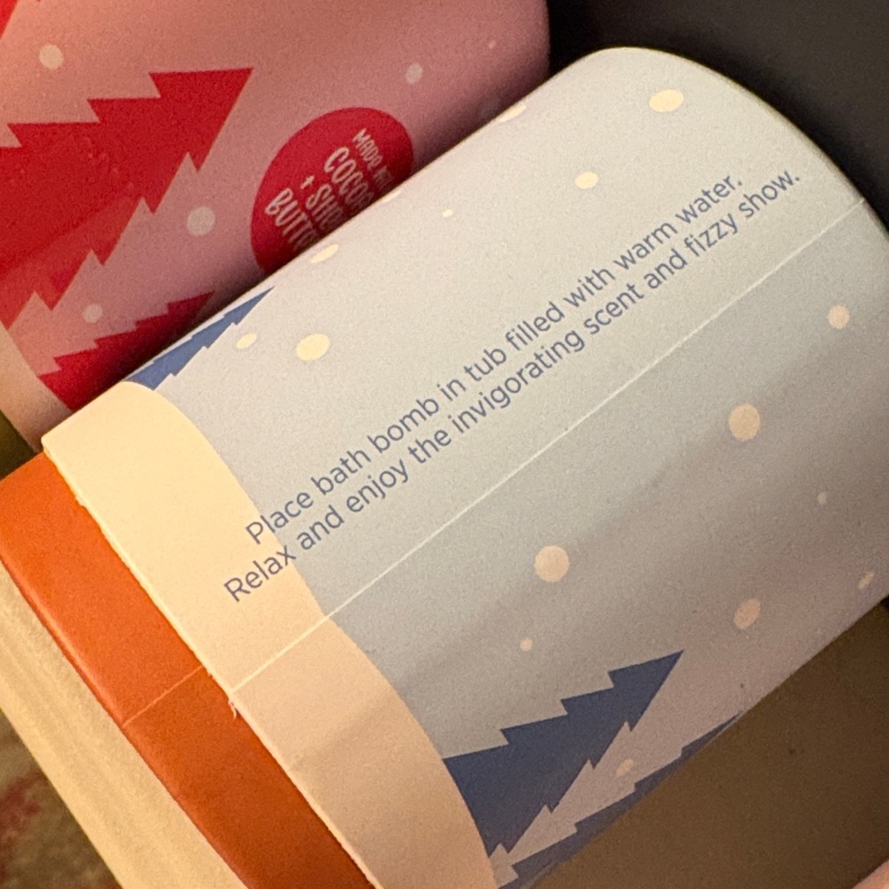 Bath Bomb Trio - Merry Cherry, Sugar Cookie, Peppermint - Picture 9 of 10